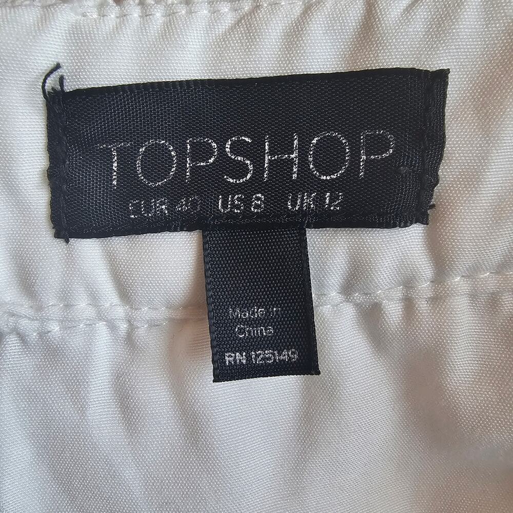 Topshop White Floral Lace Mini Skirt Size 8 | Romantic Crochet Detail - Picture 6 of 7